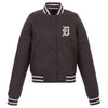 Detroit Tigers JH Design Women's Embroidered Logo Poly-Twill Full Snap Jacket