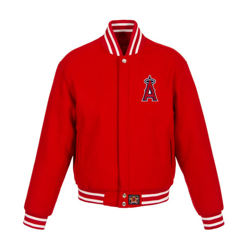 Los Angeles Angels JH Design Women's Embroidered Logo All-Wool Jacket