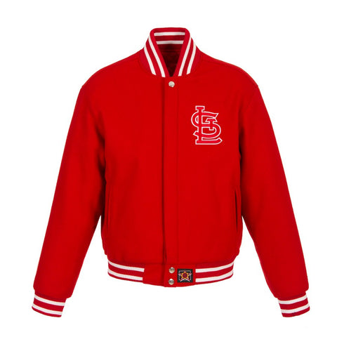 St. Louis Cardinals JH Design Women's Embroidered Logo All-Wool Jacket