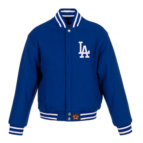 Los Angeles Dodgers JH Design Women's Embroidered Logo All-Wool Jacket