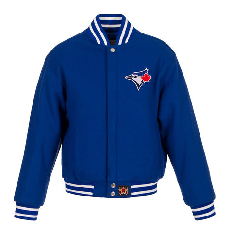 Toronto Blue Jays JH Design Women's Embroidered Logo All-Wool Jacket