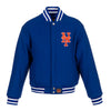 New York Mets JH Design Women's Embroidered Logo All-Wool Jacket