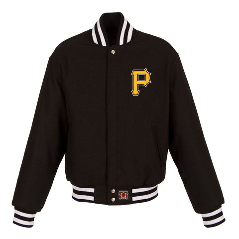 Pittsburgh Pirates JH Design Women's Embroidered Logo All-Wool Jacket