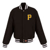 Pittsburgh Pirates JH Design Women's Embroidered Logo All-Wool Jacket