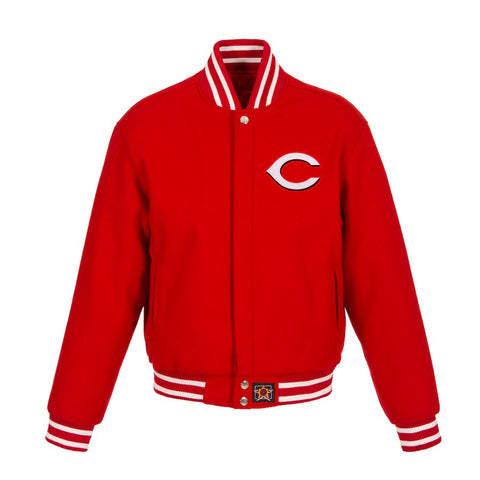 Cincinnati Reds JH Design Women's Embroidered Logo All-Wool Jacket
