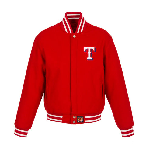 Texas Rangers JH Design Women's Embroidered Logo All-Wool Jacket