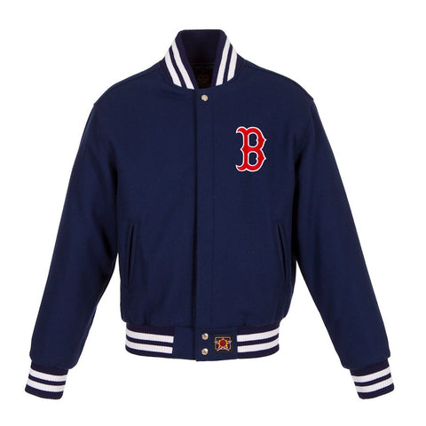 Boston Red Sox JH Design Women's Embroidered Logo All-Wool Jacket