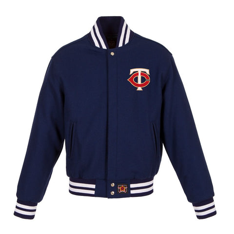 Minnesota Twins JH Design Women's Embroidered Logo All-Wool Jacket