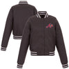Atlanta Braves JH Design Women's Embroidered Logo Poly-Twill Full Snap Jacket