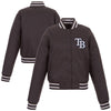 Tampa Bay Rays JH Design Women's Embroidered Logo Poly-Twill Full Snap Jacket