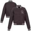 Colorado Rockies JH Design Women's Embroidered Logo Poly-Twill Full Snap Jacket