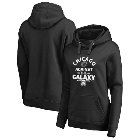 Chicago Cubs   Women's MLB Star Wars Against The Galaxy Pullover Hoodie