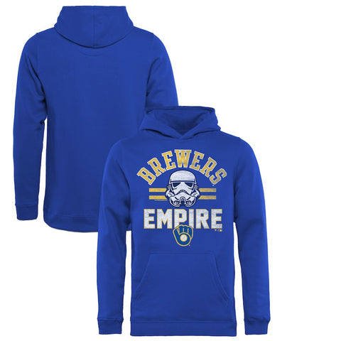 Milwaukee Brewers   Youth MLB Star Wars Empire Pullover Hoodie