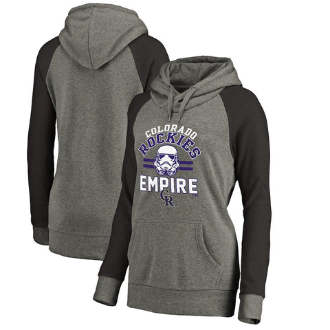 Colorado Rockies   Women's MLB Star Wars Empire Tri-Blend Pullover Hoodie