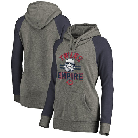 Minnesota Twins   Women's MLB Star Wars Empire Tri-Blend Pullover Hoodie