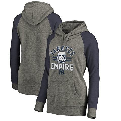New York Yankees   Women's MLB Star Wars Empire Tri-Blend Pullover Hoodie