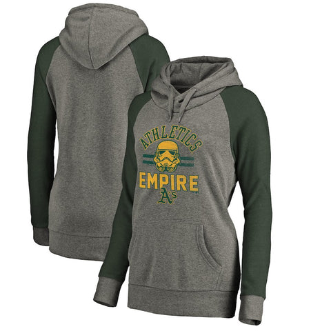 Oakland Athletics   Women's MLB Star Wars Empire Tri-Blend Pullover Hoodie