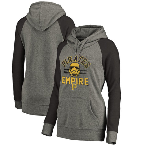Pittsburgh Pirates   Women's MLB Star Wars Empire Tri-Blend Pullover Hoodie