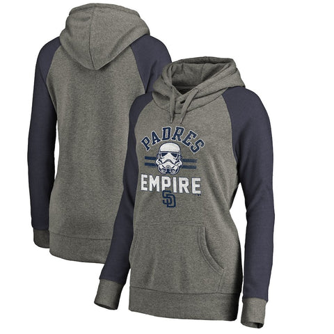 San Diego Padres   Women's MLB Star Wars Empire Tri-Blend Pullover Hoodie