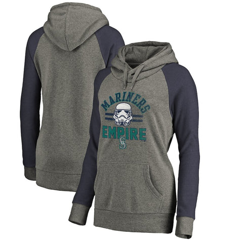 Seattle Mariners   Women's MLB Star Wars Empire Tri-Blend Pullover Hoodie