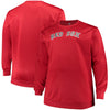 Boston Red Sox Majestic Big & Tall Poly Fleece Crew Neck Sweatshirt - Red