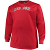 Boston Red Sox Majestic Big & Tall Poly Fleece Crew Neck Sweatshirt - Red