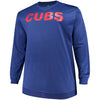 Chicago Cubs Majestic Big & Tall Poly Fleece Crew Neck Sweatshirt - Royal