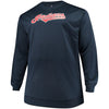 Cleveland Indians Majestic Big & Tall Poly Fleece Crew Neck Sweatshirt - Navy