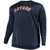 Houston Astros Majestic Big & Tall Poly Fleece Crew Neck Sweatshirt - Navy