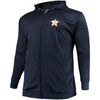 Houston Astros Majestic Big & Tall Full-Zip Poly Fleece Hoodie - Navy