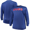 Chicago Cubs Majestic Big & Tall Poly Fleece Crew Neck Sweatshirt - Royal