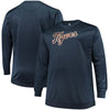Detroit Tigers Majestic Big & Tall Poly Fleece Crew Neck Sweatshirt - Navy