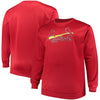 St. Louis Cardinals Majestic Big & Tall Poly Fleece Crew Neck Sweatshirt - Red