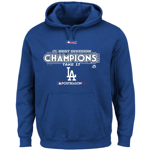 Los Angeles Dodgers Majestic 2017 NL West Division Champions Locker Room Pullover Hoodie