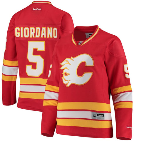 Mark Giordano Calgary Flames Reebok Women's Home Premier Player Jersey - Red
