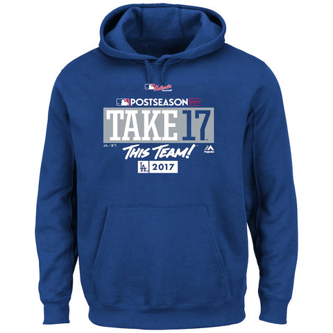 Los Angeles Dodgers Majestic 2017 Postseason Participant Big & Tall Pullover Hoodie