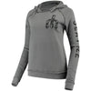 Seattle Mariners 5th & Ocean by New Era Women's Fields of Fashion Raw Edge Raglan Sleeve Pullover Hoodie - Gray
