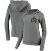 Seattle Mariners 5th & Ocean by New Era Women's Fields of Fashion Raw Edge Raglan Sleeve Pullover Hoodie - Gray