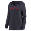 Boston Red Sox Let Loose by RNL Women's Audible V-Neck Tri-Blend Pullover Hoodie - Navy
