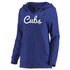 Chicago Cubs Let Loose by RNL Women's Audible V-Neck Tri-Blend Pullover Hoodie - Royal