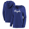 Kansas City Royals Let Loose by RNL Women's Audible V-Neck Tri-Blend Pullover Hoodie - Royal