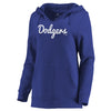 Los Angeles Dodgers Let Loose by RNL Women's Audible V-Neck Tri-Blend Pullover Hoodie - Royal