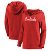 St. Louis Cardinals Let Loose by RNL Women's Audible V-Neck Tri-Blend Pullover Hoodie - Red