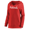 Washington Nationals Let Loose by RNL Women's Audible V-Neck Tri-Blend Pullover Hoodie - Red