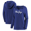 Toronto Blue Jays Let Loose by RNL Women's Audible V-Neck Tri-Blend Pullover Hoodie - Royal