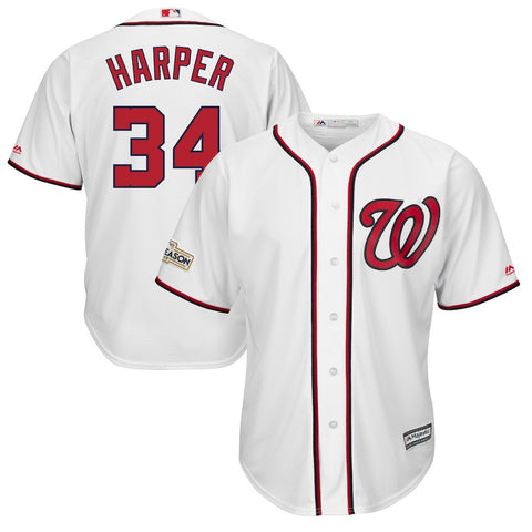 Bryce Harper Washington Nationals Majestic 2017 Postseason Cool Base Player Jersey