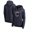 Cleveland Indians   Women's Static Logo Pullover Hoodie - Navy