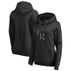 Colorado Rockies   Women's Static Logo Pullover Hoodie - Black