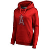 Los Angeles Angels   Women's Static Logo Pullover Hoodie - Red