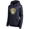 Milwaukee Brewers   Women's Static Logo Pullover Hoodie - Navy